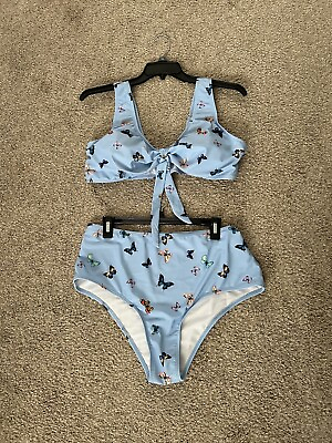 #ad Ladies Butterfly Bikini Size 16 $14.00