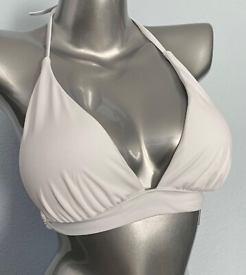 #ad Victorias Secret Nwt Solid White Havana Wireless Push Up Swim Bikini Top Large $29.99