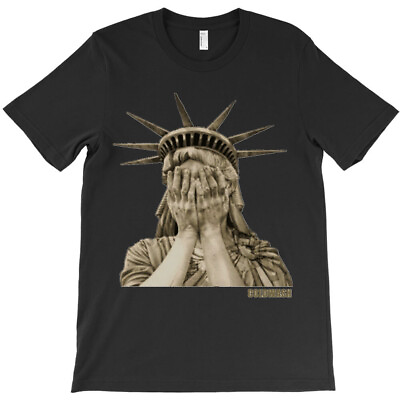 #ad BEST TO BUY DARK LADY LIBERTY FUNNY COVER FACE WITH HAND T Shirt $17.85
