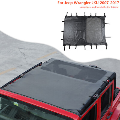 Roof Sunshade Mesh Shade Blocks UV Wind Noise Bikini For Jeep Wrangler JK 07 17 $128.99