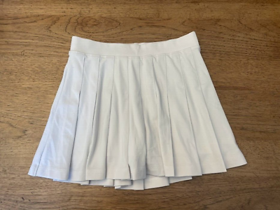 #ad #ad PINK Victoria’s Secret Optic White MEDIUM Cotton Pleated Tennis Skort Skirt VS $14.99