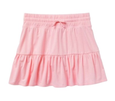 #ad Justice Girls Pink Skirt Tiered Built In Shorts Elastic Waist Pull On Size 7 8 $15.99