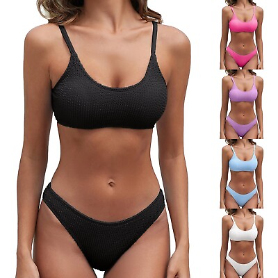 #ad Bikini Swimsuits For Women Plus Size 2 Pieces Sexy Tankini Swimming Surfing $10.99