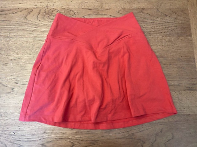 #ad PINK Victoria’s Secret Nantucket Red X LARGE Cotton V Crossover Skort Skirt VS $14.99