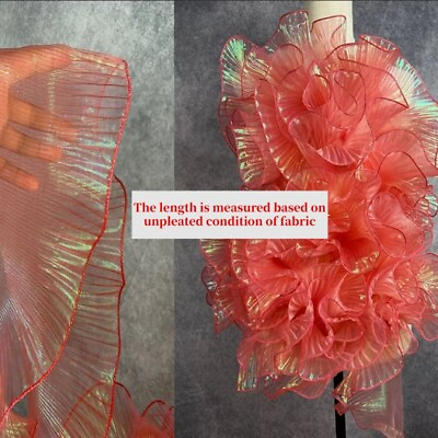 #ad #ad 3 Yards Gradient Ruffle Trim Organza Lace Edge Ribbon DIY Dress Sew Craft Multi $10.29