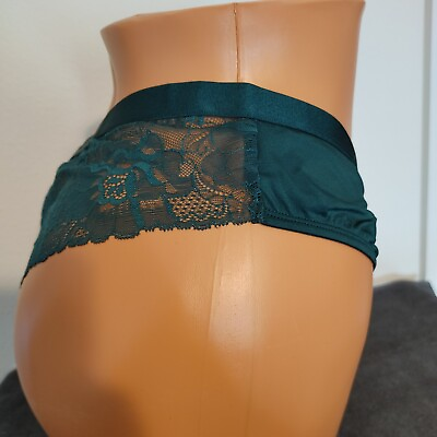 NWT Lane Bryant Cacique No Show Thong 18 20 Plus Panties Hunter Green amp; Lace $17.95