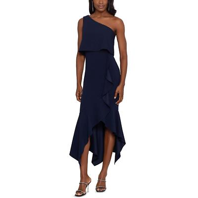 #ad Xscape Womens One Shoulder Pop Over Sheath Cocktail and Party Dress BHFO 6559 $16.99
