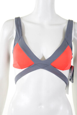Les Canebiers Womens Palmier Bikini Tops Gray Coral Pink Size IT 40 $29.01