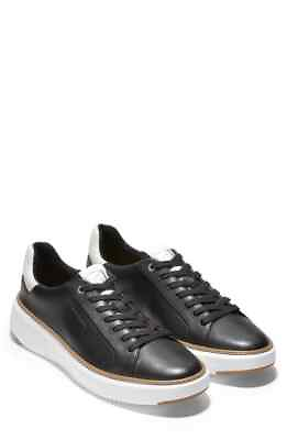 Cole Haan GrandPro Topspin Sneaker in Black Leather White at Nordstrom Size 14 $294.03