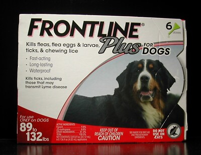 #ad #ad Frontline Plus for Dogs 89 132 lbs 6 pack 100% Genuine U.S EPA Approve $34.90