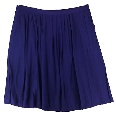 #ad #ad Synari Skirt Women Plus 46 3X Purple 68121 Rayon Elastic Back Vintage USA $18.96