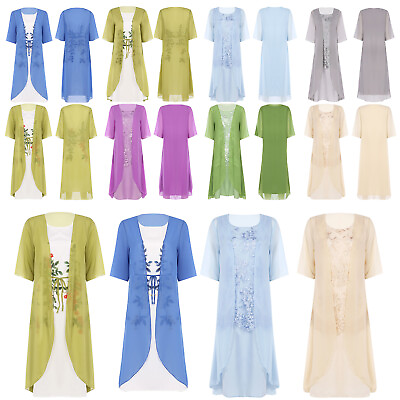 #ad Women#x27;s Outfits Maxi Clothes Party Dress Elegant Costume Summer Beachwear Set $8.54