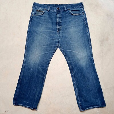 #ad *READ* Vintage Sears Roebucks Made in USA Straight Leg Denim Jeans Mens 38x28 $19.95