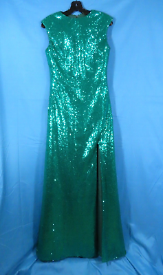 STUNNING Teal Green Cocktail Prom Dress COVERED IN MICRO SEQUINS Open Back XS S $36.00