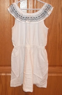 Girls CHILDRENS PLACE WHITE Ruffled SUN DRESS NEW 5 6 7 8 10 12 14 Embroidered $12.95