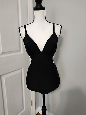 Old Navy Black Underwire Removable Pads Bra Open Sides Back Swimsuit Size Small $13.99