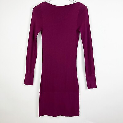 #ad Free People Maroon Burgundy Cotton Long Sleeve Maxi Dress Womens M $19.99