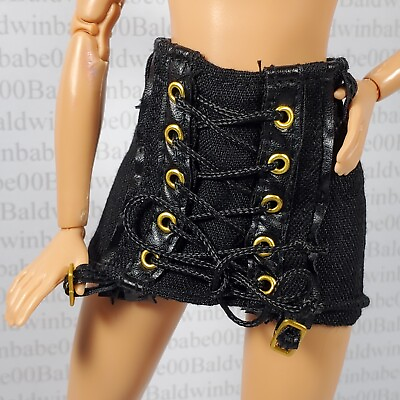 #ad N SHADOW HIGH BOTTOM AINSLEY SLATER BLACK CORSET SKIRT FIT MADE TO MOVE BARBIE $4.97