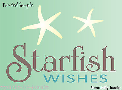 Joanie Stencil Starfish Wishes Lake House Bath Beach DIY Craft Signs Free Ship $12.95