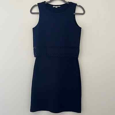 Miss Selfridge Layered Sheath Navy Dress Size 4 $26.00