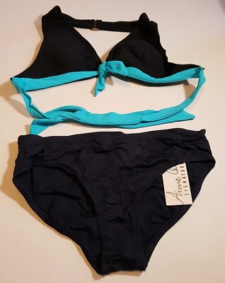 #ad Anne Cole Signature Navy Bikini Women#x27;s Small $19.99