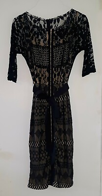 #ad Women#x27;s Black Lace Cocktail Dress Size S $29.00