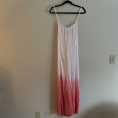 #ad #ad Aerie Women Sz XS Pink Ombre Print Maxi Sheer Dress Beach Cover Up Dress $24.99