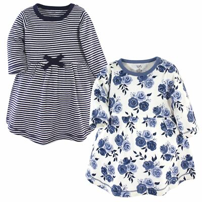 Touched by Nature Baby Long Sleeve Organic Dress 2 Pack Navy Floral $18.99