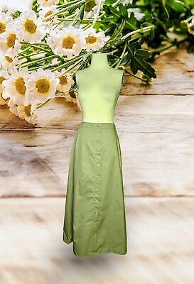 #ad BOBBIE BROOKS Maxi Long Skirt SAGE GREEN Elastic Stretch Waist PLUS 22W Women#x27;s $25.99