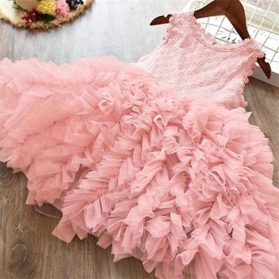 #ad Lace Girls Princess Dress Fluffy Dresses Kids Xmas Party Costume Tutu Gown Dress $19.57