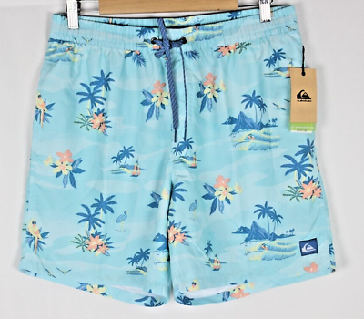 #ad Quiksilver Mens 17quot; Swim Trunk Shorts Everyday Scenic Volley Large Angel Blue $19.79