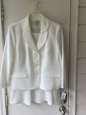 #ad Womans LeSuit White Skirt Suit Size 16 $75.00