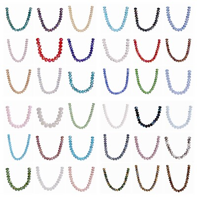 #ad #ad 100Pcs Diy Faceted Craft Glass bead 8x6mm Loose beads Rondelle Spacer Crystal $3.79