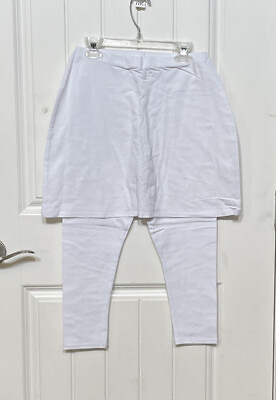 #ad #ad Legacy Womens Skirted Leggings White Size XS Cotton Blend Capri Lenght NWOT $19.84