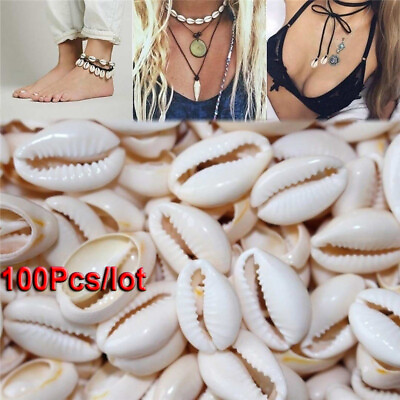100Pcs Bulk Cut Sea Shell Cowrie Cowry Slice shells Beach DIY Jewelry 1.6 2cm US $6.99