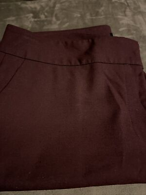 Ann Taylor Curvy 12 Burgundy Dress Pant Excellent $16.99