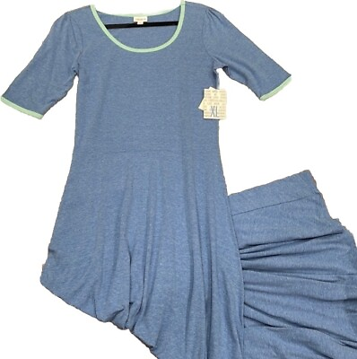 #ad LuLaRoe Ana Maxi Dress XL Blue NWT $18.00