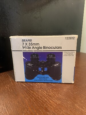 #ad VTG Sears 7x35 Wide Angle Binoculars in Original Box With Instr. MDL473.2261200 $19.00