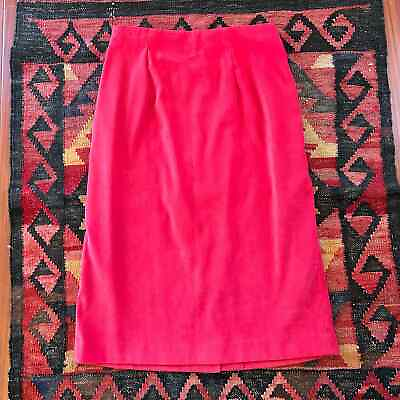 #ad Vintage Leslie Fay Soft Red Pencil Skirt Size 8 $10.00