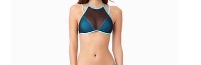 Catalina Tankini Bathing Suit Top Bikini Mesh Summer Juniors Small 3 5 NWT 919 $8.95