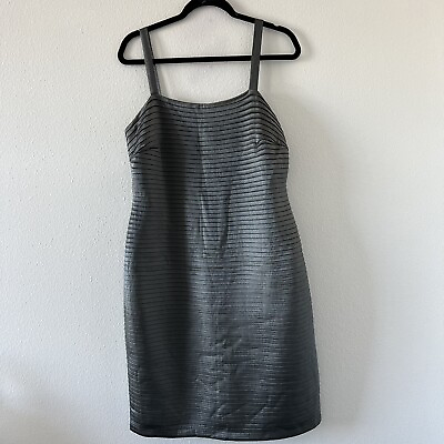 Ramp;M Collection Women Gray Silver Cocktail Party Bodycon Dress Size 12 $15.00