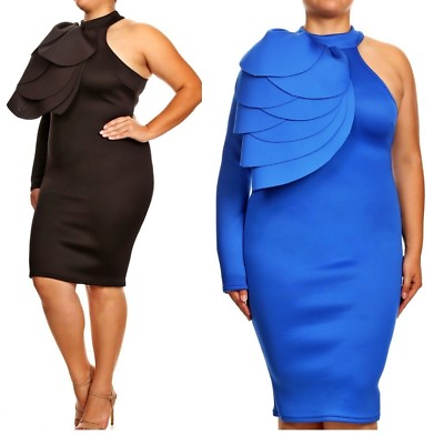 #ad #ad Royal Blue Cocktail Dress Plus Size Formal Dress Plus Size Elegant Dress Plus Si $71.99