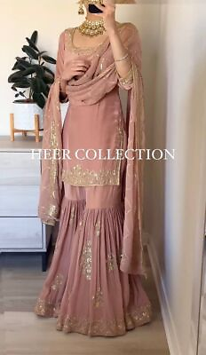#ad LAUNCHING DESIGNER GEORGETTE PALAZZO SUIT WITH BEAUTIFUL DUPATTA FOR PARTY WEAR $45.84