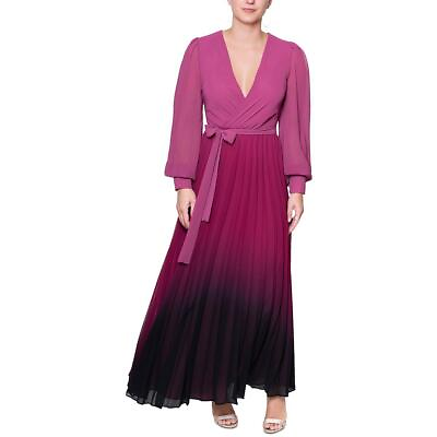 #ad Rachel Rachel Roy Womens Purple Chiffon Ombre Maxi Dress Plus 20W BHFO 6272 $27.99