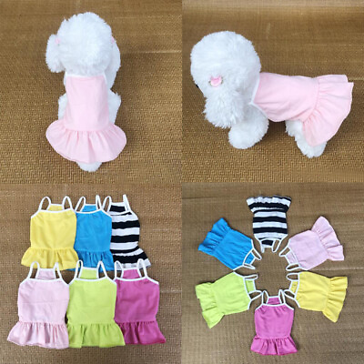Dogs Pet Clothes Apparel Summer For Puppy Cat Small Dog Chihuahua Dress Clothing C $5.14