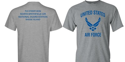 #ad #ad NORTH SMITHFIELD AIR NATIONAL GUARD* RI*2 SIDED SHIRT*VINYL*OFFICIALLY LICENSED $39.95