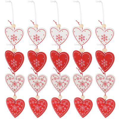 #ad 20 Pcs Wooden Cutout Valentine#x27;s Day Chips DIY Piece Supplies Crafts $8.78