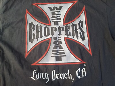 #ad West Coast Choppers Long Beach CA Tshirt Mens XL 2XL Black Motorcycle $39.99