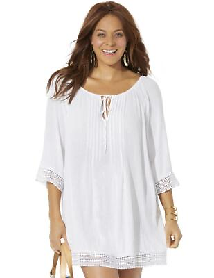 #ad Swimsuits for All Women#x27;s Plus Size Giana Crochet Cover Up Tunic $40.13