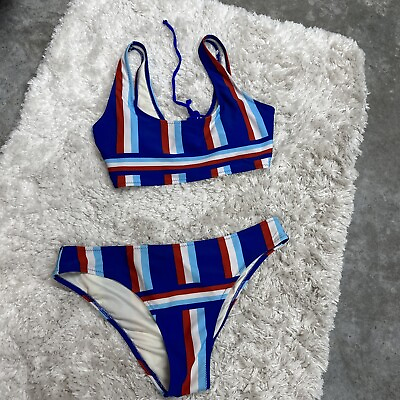 #ad Cupshe Bikini Red White and Blue New Med. $15.00